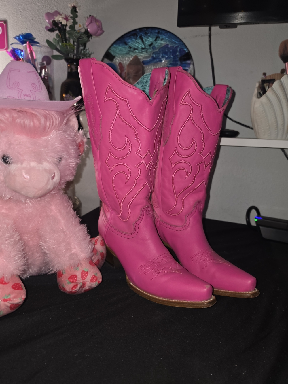 Hot Pink Western Heeled Cowboy Boots — Women's Statement Boot